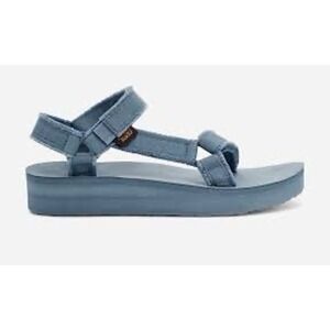 Teva midform universal‎ canvas sandals adjustable blue women's size 7 casual